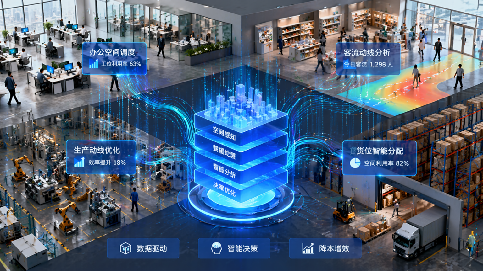 空间智能企业应用场景示意图