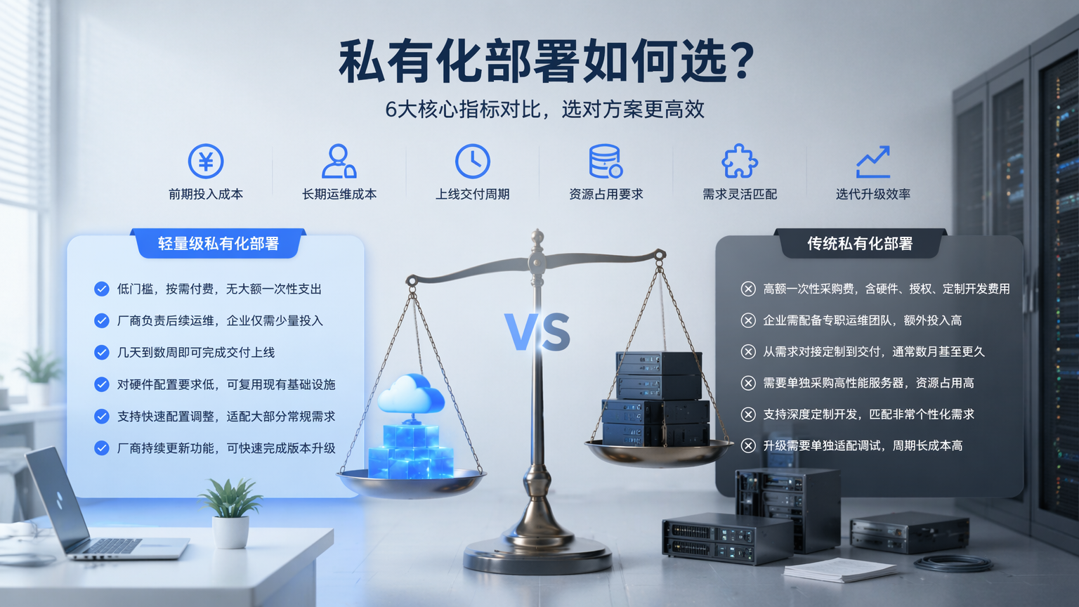 轻量级与传统私有化核心对比图