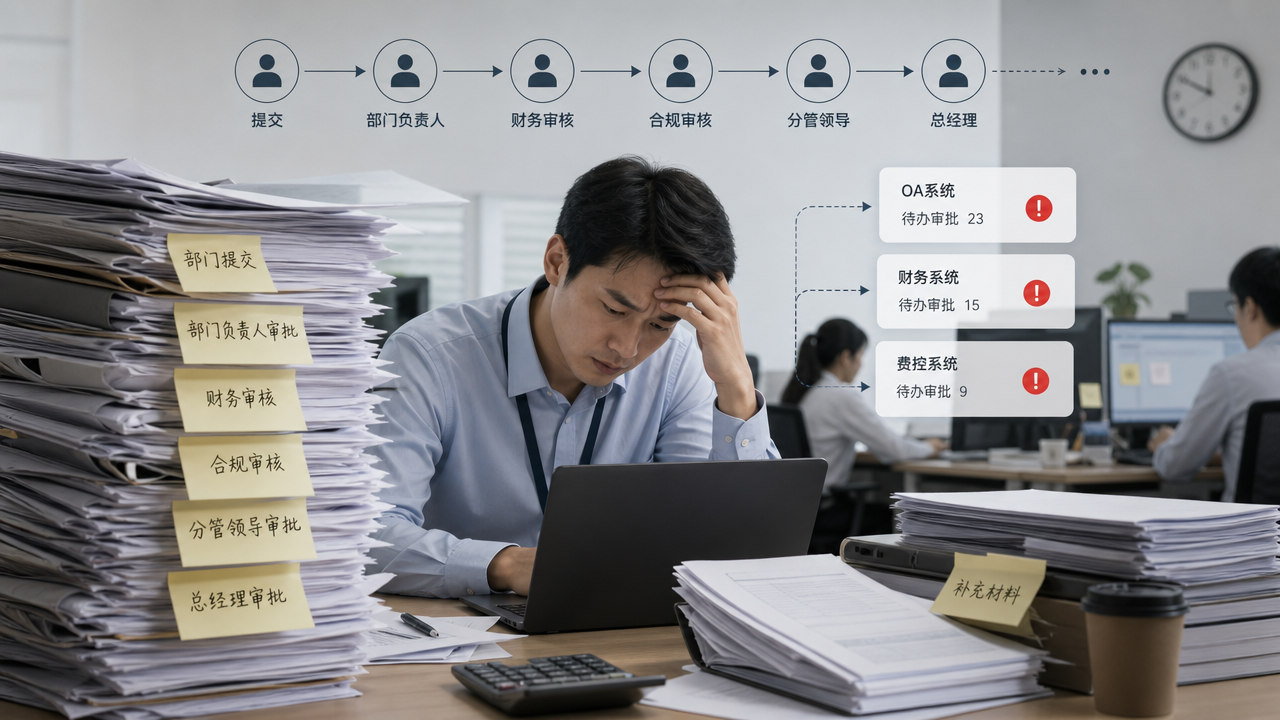 业务流程审批环节冗长示意图