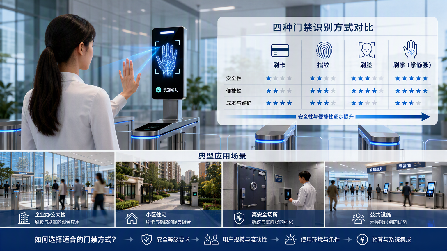 门禁识别方式选型建议示意图